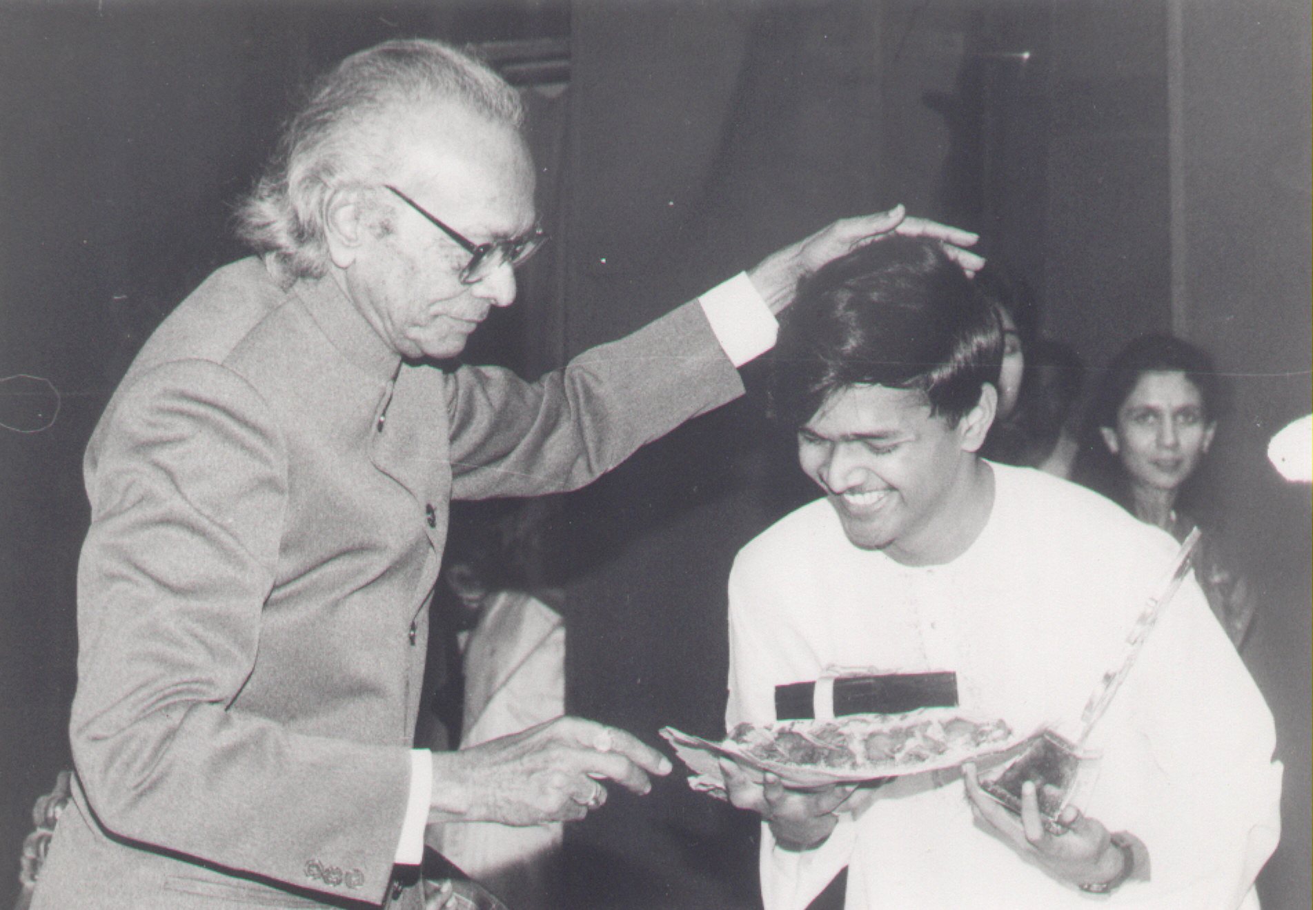 Receiving award from Naushad Ji